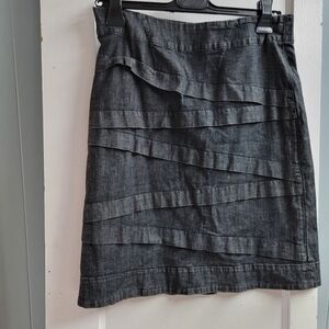 NIC+ZOE Charcoal Mini Skirt